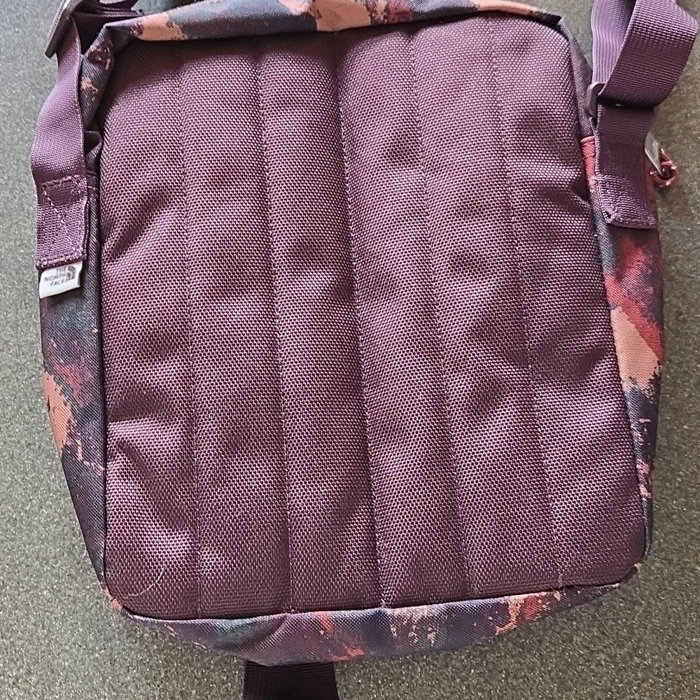 The North Face Bardu II Crossbody Bag Burgundy Abstract Camo Shoulder Bag